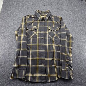 Dixxon Flannel Co. Men's "4WP" Long Sleeve Black/Yellow Flannel Shirt, L